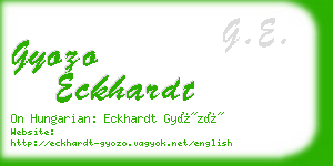 gyozo eckhardt business card